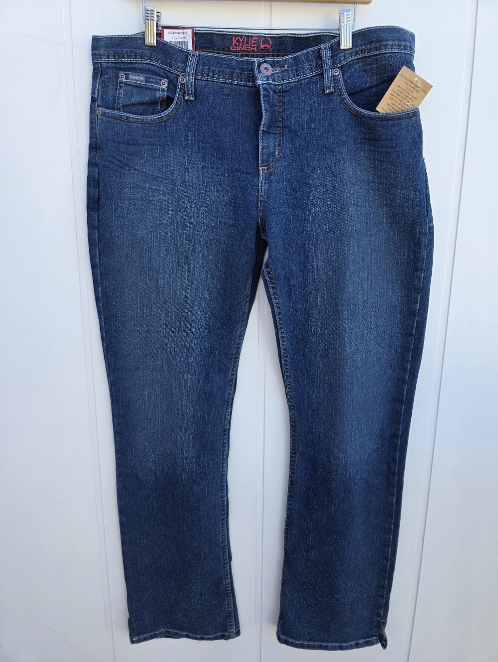 Cinch Kylie Mid Rise Slim Fit Boot Cut Denim Jeans 33/15 Regular NWT